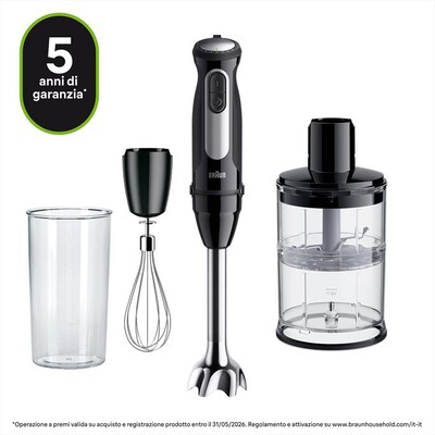 BRAUN - Frullatore ad immersione MQ55.254M-nero