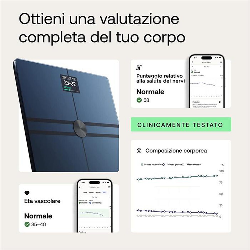 "WITHINGS - Pesa persone smart  BODY COMP-BLACK"