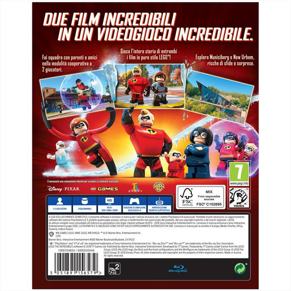 Immagine del prodotto WARNER GAMES - LEGO THE INCREDIBLES PS4