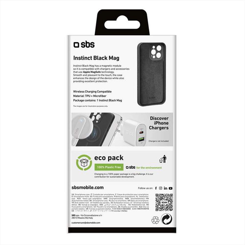 "SBS - Cover TEINSTMAGIP1561PK per iPhone 15 Pro-Nero"