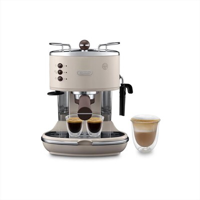 DE LONGHI - ICONA VINTAGE ECOV311.BG MACCHINA DA CAFF&Egrave; MANUALE-beige/marrone