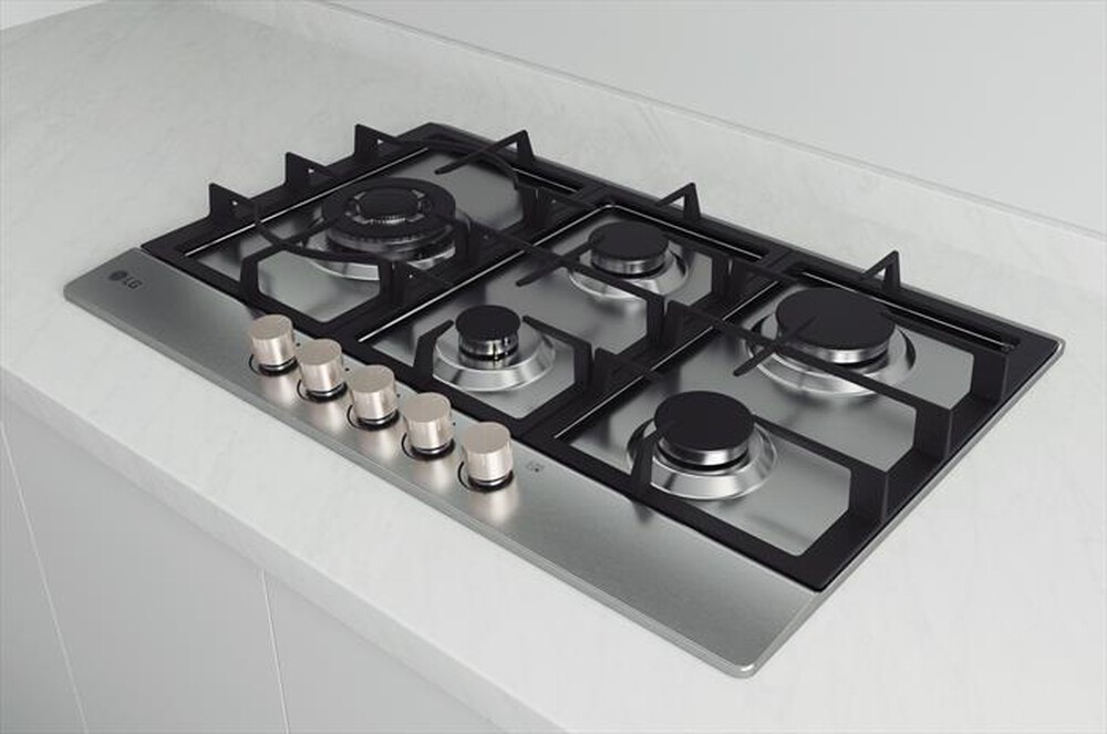 "LG - Piano cottura a gas CBGZ3016S 75 cm-Inox"