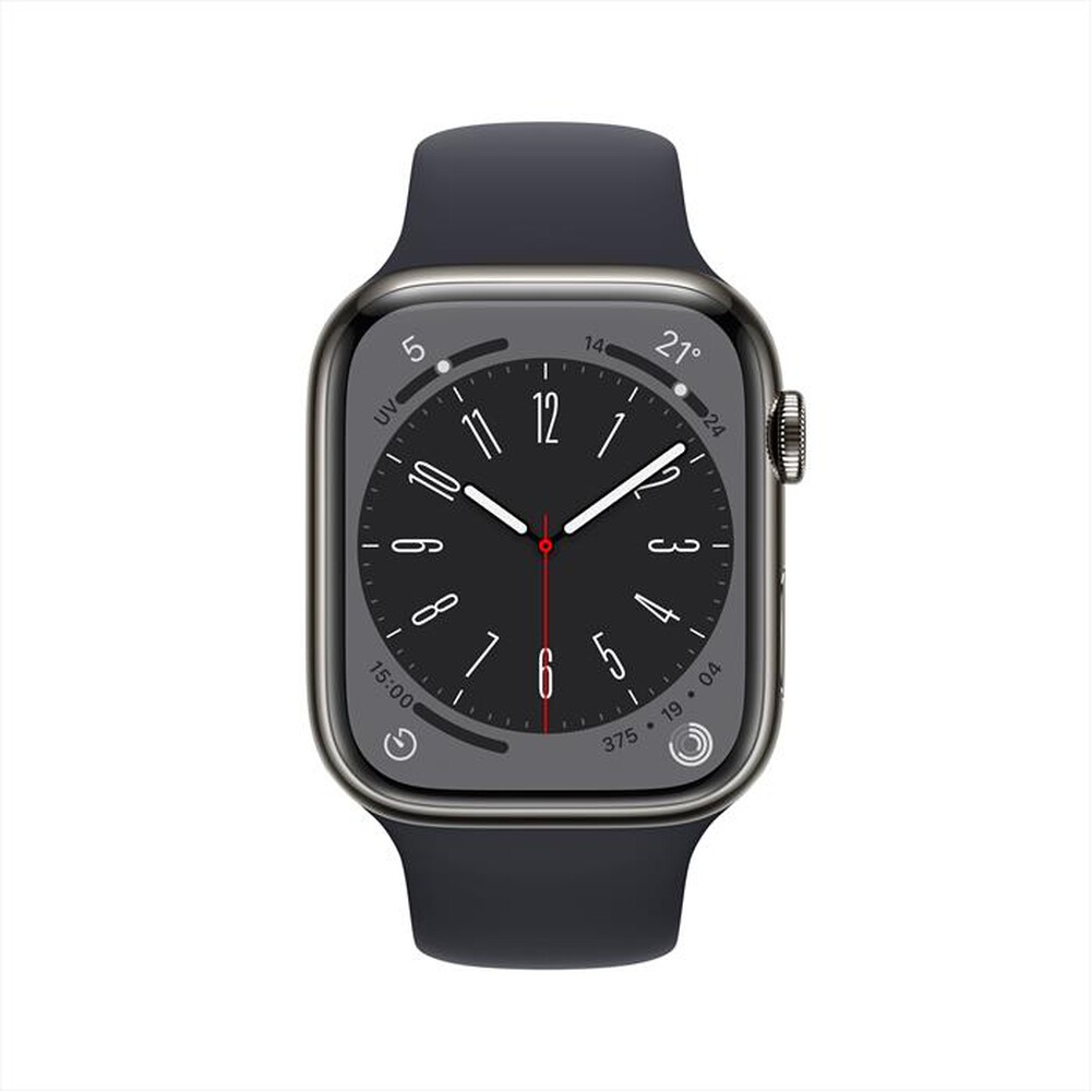 "APPLE - Watch Series 8 GPS + Cellular 45mm Acciaio-Grafite - Mezzanotte"