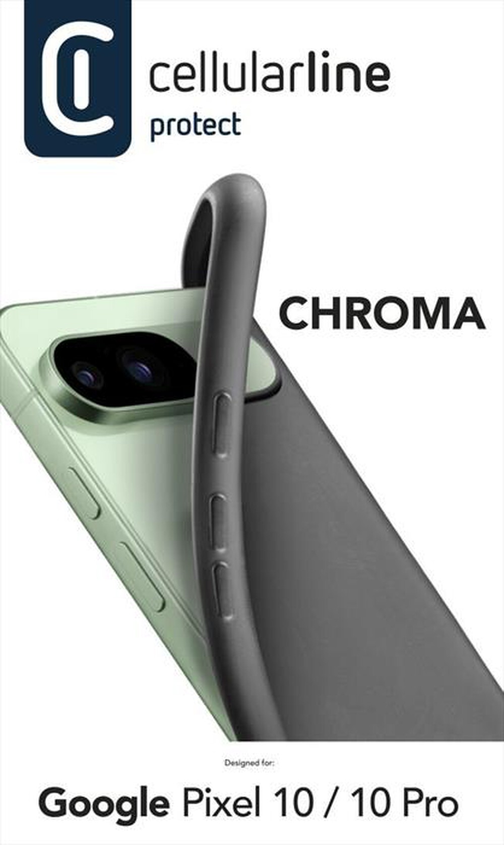 Immagine del prodotto CELLULARLINE - Custodia in gomma morbida CHROMA Pixel 10-Nero