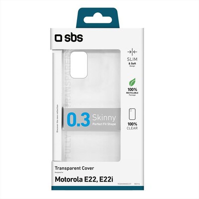 SBS - Cover skinny TESKINMOE22T per Motorola E22/E22i-Trasparente