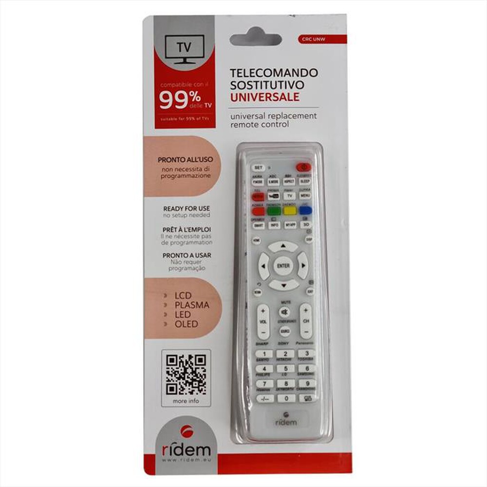 Immagine del prodotto RIDEM - Telecomando CRC UNW-Bianco