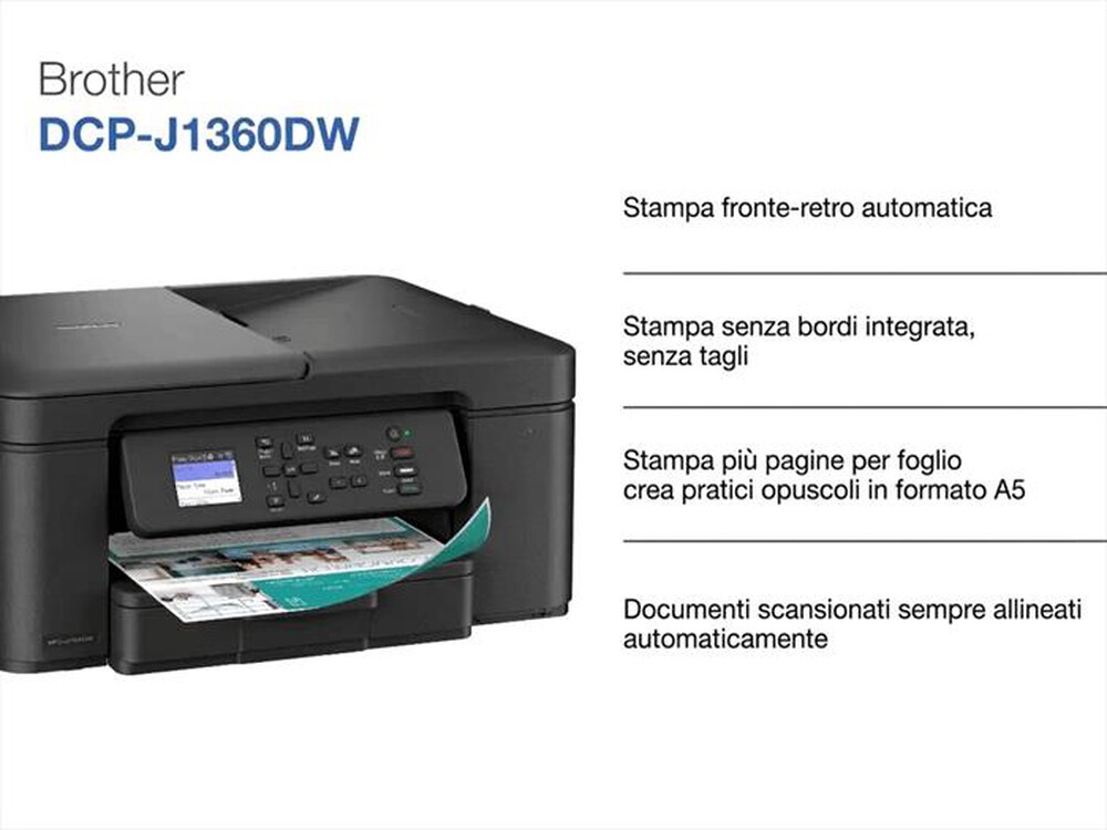 Immagine del prodotto BROTHER - Multifunzione 3-in-1 inkjet a colori DCP-J1360DW-nero