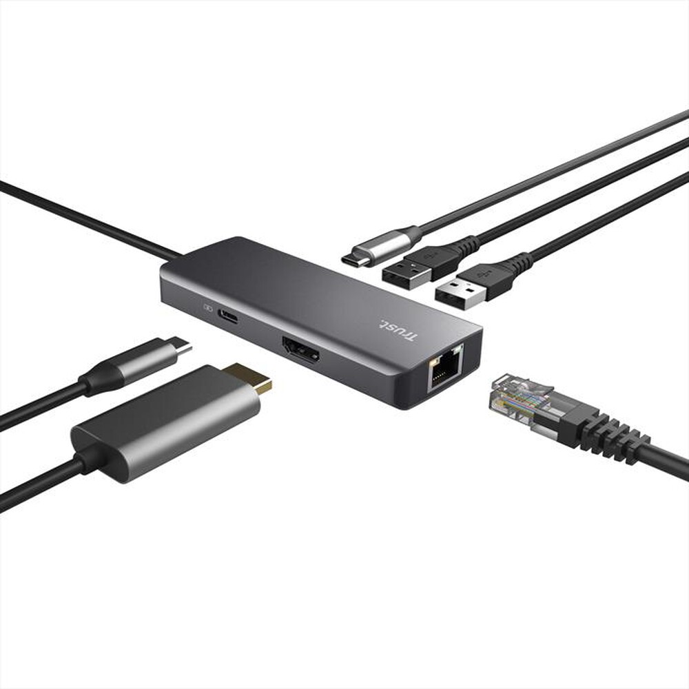 Immagine del prodotto TRUST - Adattatore multiporta USB-C 6-in-1 DALYX 6-IN-1-Silver