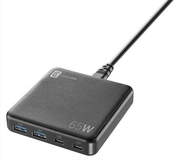 CELLULARLINE - Caricatore da rete ACHUSBGAN4PD65WK-Nero