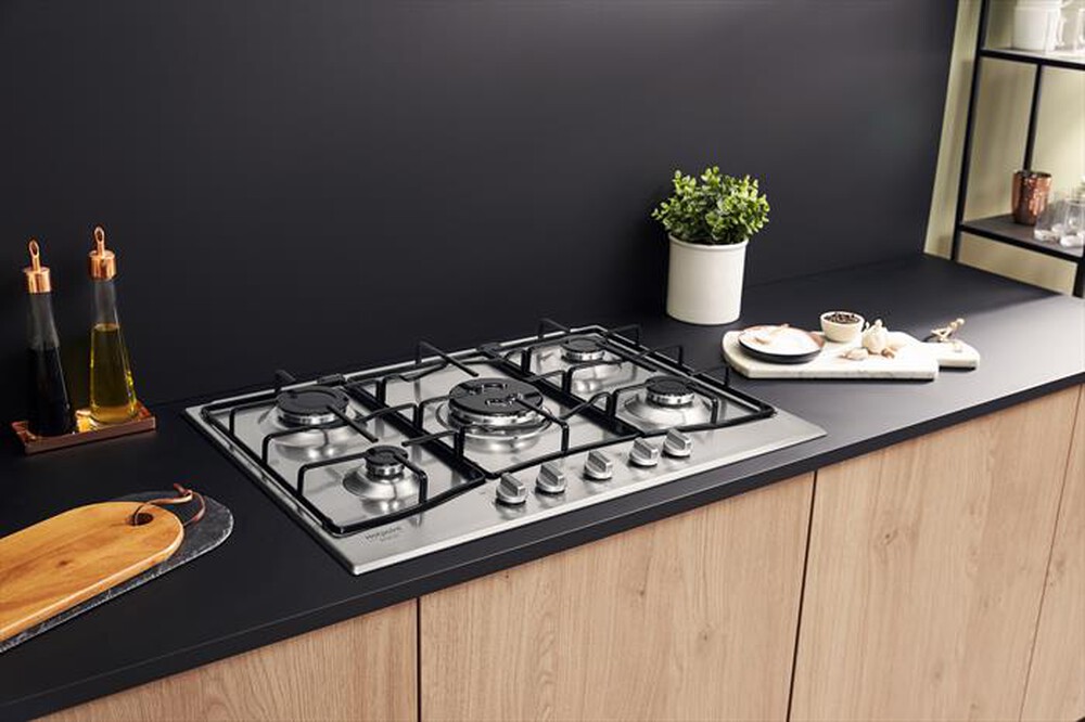 "HOTPOINT ARISTON - Piano cottura a gas PCN 752 T/IX/HAR 75cm-Inox"