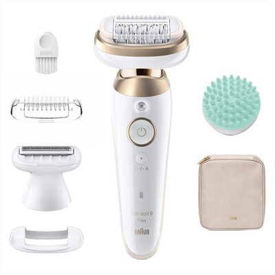 BRAUN - Epilatore SILK-ÉPIL 9 FLEX 9-071 3D-BIANCO/ORO