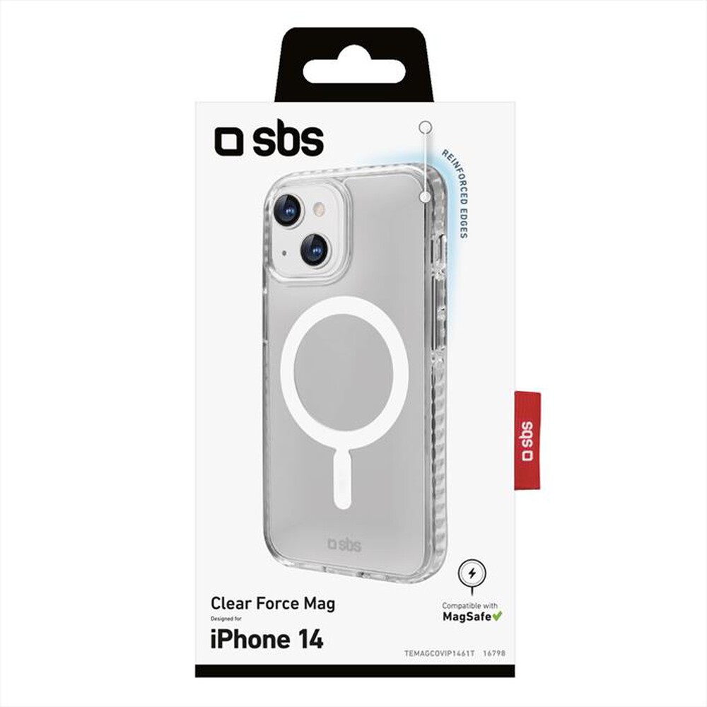 "SBS - Cover TEMAGCOVIP1461T per iPhone 14-Trasparente"