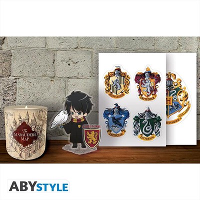 ABYSSE - HARRY POTTER - COFANETTO CANDELA+ACRYL&reg; +ADESIVI-multicolore