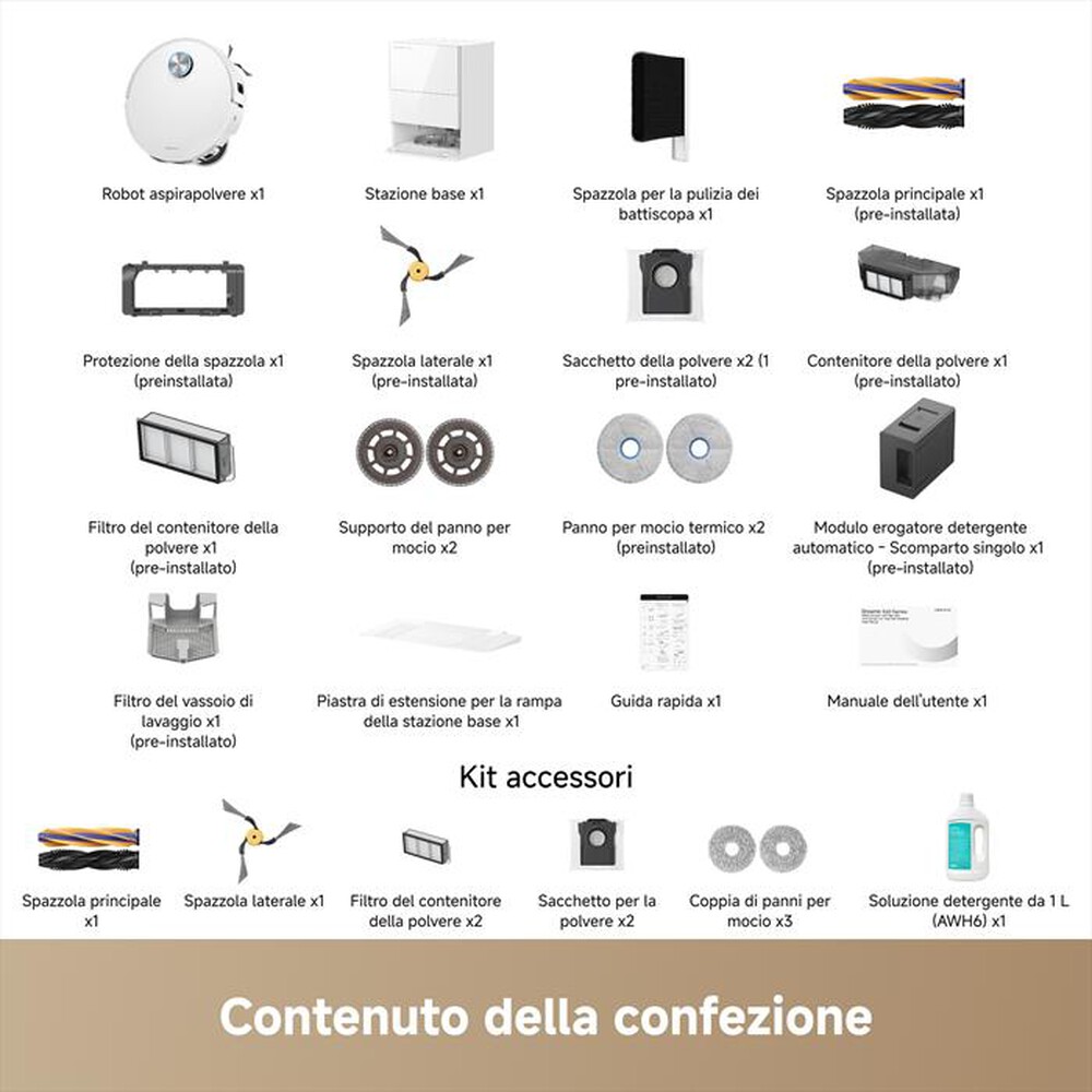 Immagine del prodotto DREAME - Aspirapolvere robot X60VIM PRO ULTRA COMPLETE-Bianco