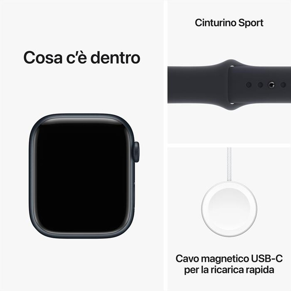 "APPLE - Watch Series 9 GPS + Cellular Cassa 45mm - S/M-Mezzanotte"