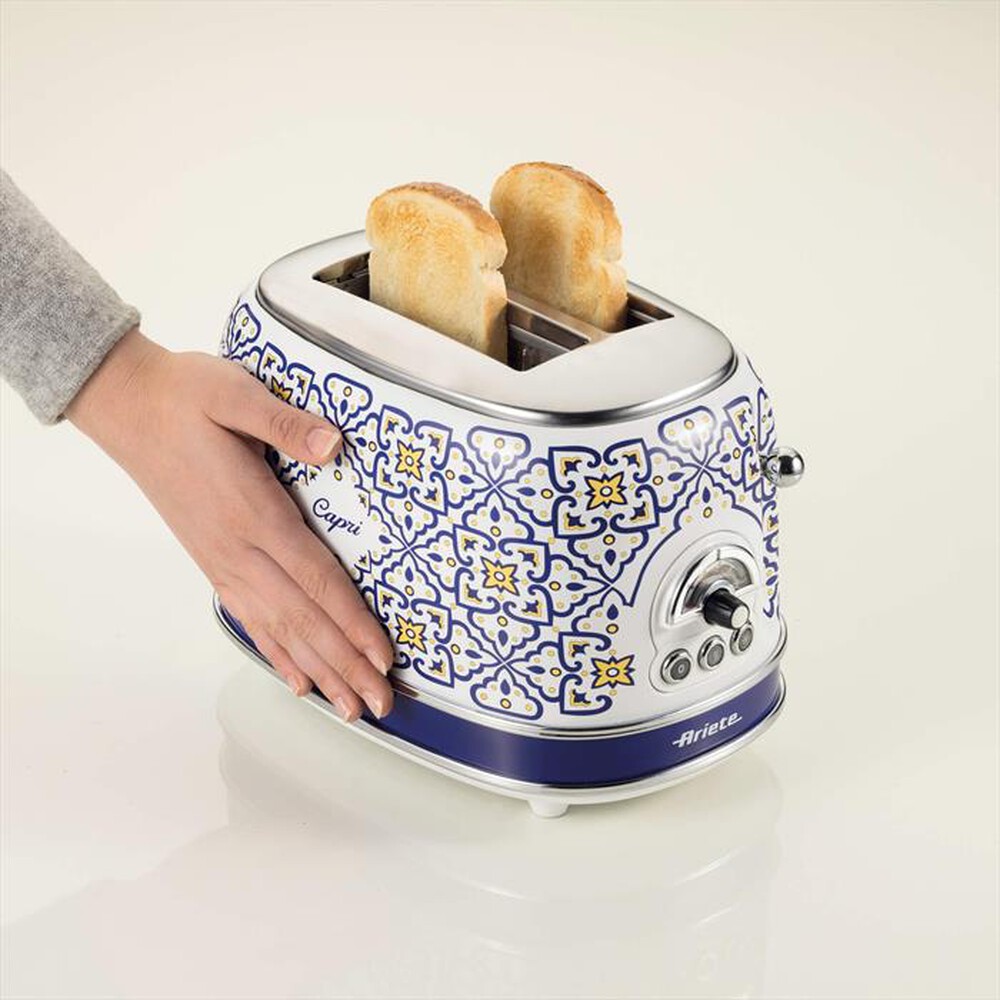 "ARIETE - 0155/1C Tostapane 2 fette Capri senza pinze-Blue,Multicolour"