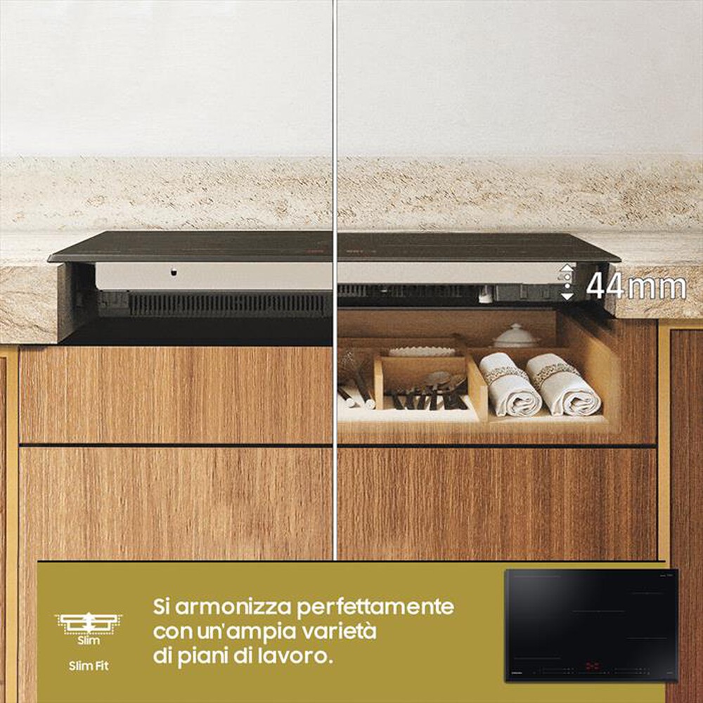 "SAMSUNG - Piano cottura induzione NZ85C5047KK/U1 80 cm-nero"