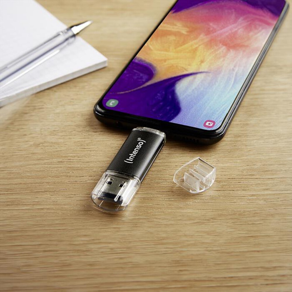 Immagine del prodotto INTENSO - USB DRIVE 3.2 TWIST LINE 128 GB-NERO/GRIGIO