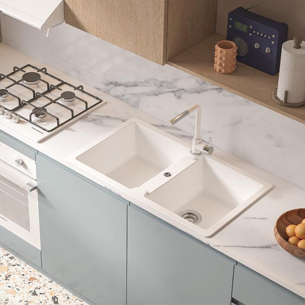 Immagine del prodotto GLEM GAS - Lavello 2 vasche GLU862WH-Bianco Opaco