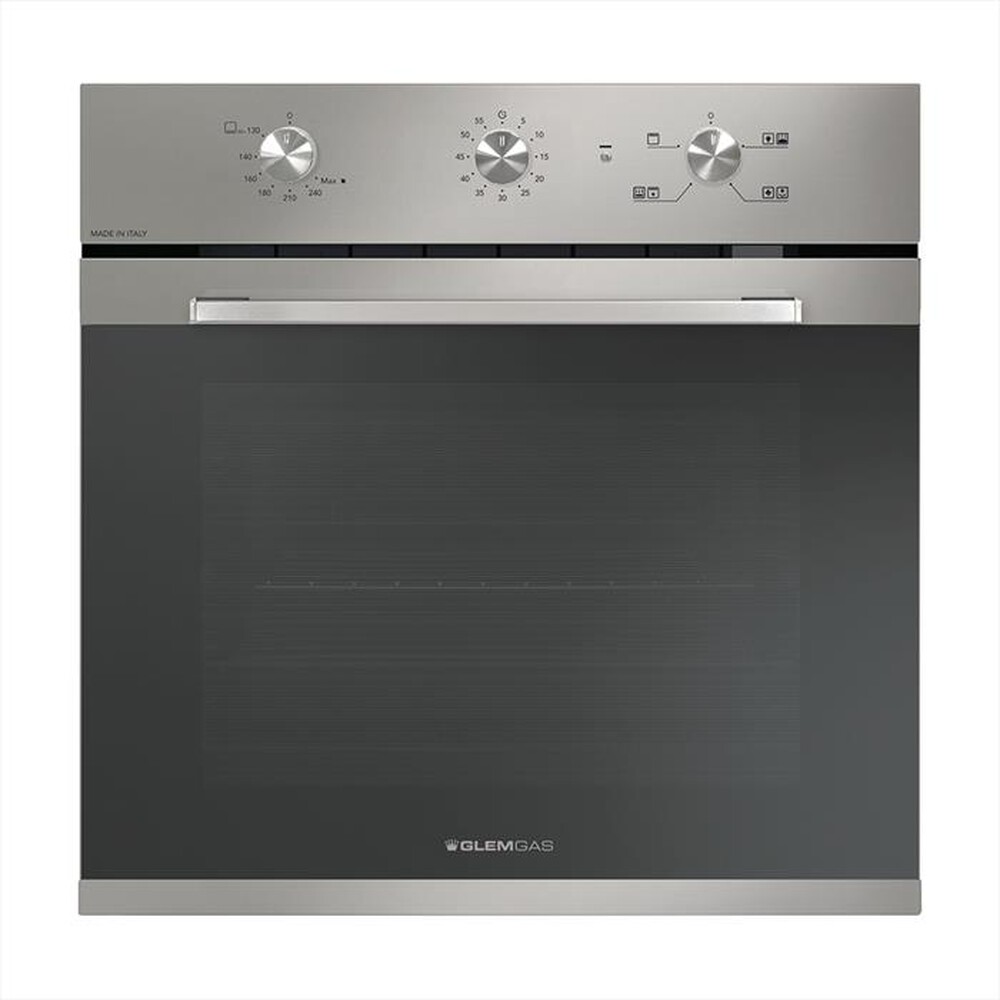 "GLEM GAS - Forno incasso elettrico e gas GFXV21IX-S2 Classe A-Acciaio Satinato"