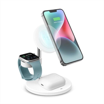 SBS - Vertical wireless base Magsafe TEWIRMAG3IN1-Bianco
