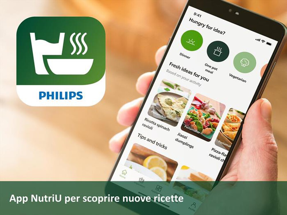 "PHILIPS - PASTA MAKER SERIES 7000 HR2665/96-nero"