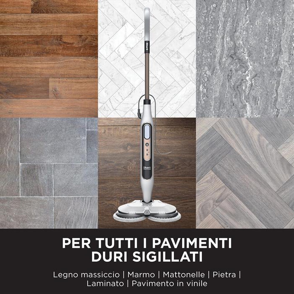 "SHARK - Scopa a vapore STEAM MOP CON STEAM BLASTER S8201EU-Bianco"