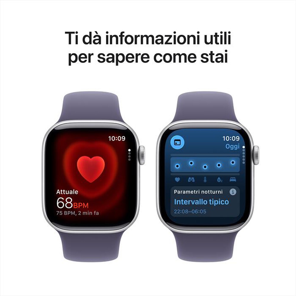 Immagine del prodotto APPLE - Watch Series 11 GPS 42mm Alluminio-Sport Band Viola Nebbia - S/M