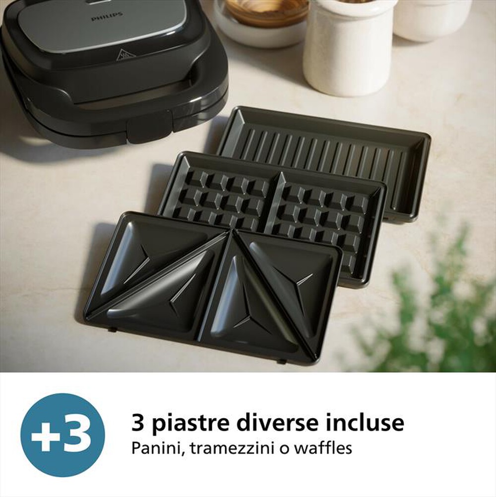 "PHILIPS - Grill SERIES 5000 HD2350/80-Nero/argento"