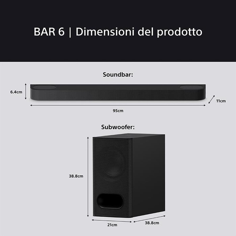 Immagine del prodotto SONY - BRAVIA Theatre Bar 6 HTBD60.CEL-Nero
