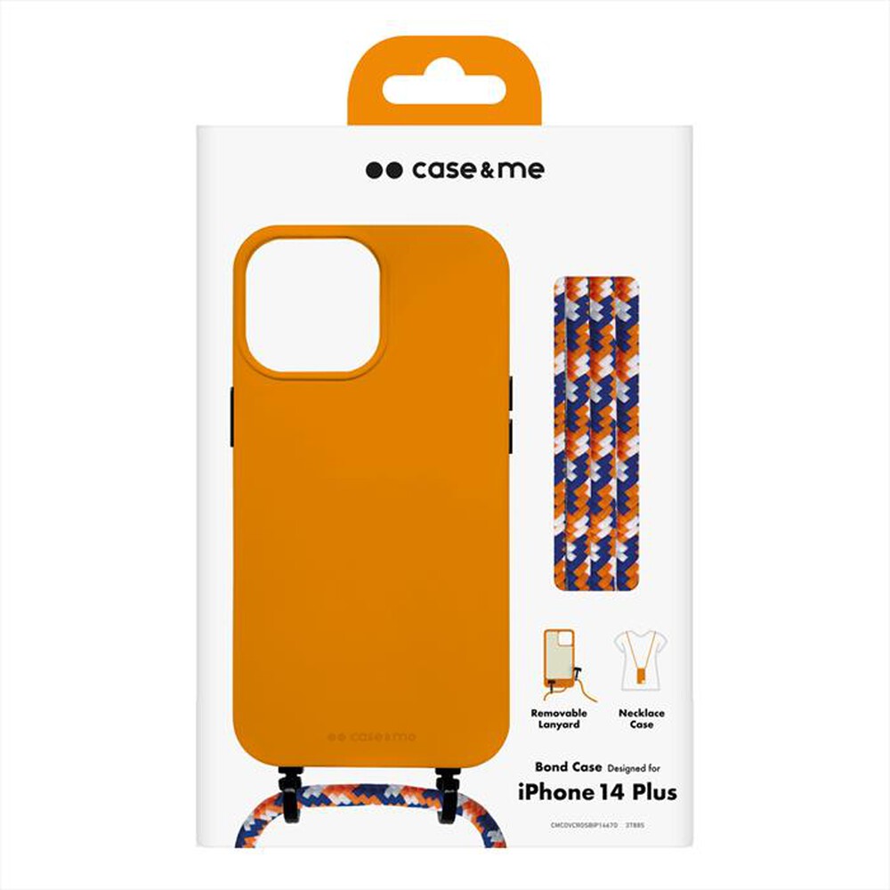 "CASEME - Cover Crossbody CMCOVCROSBIP1467O iPhone 14 Plus-Arancione"
