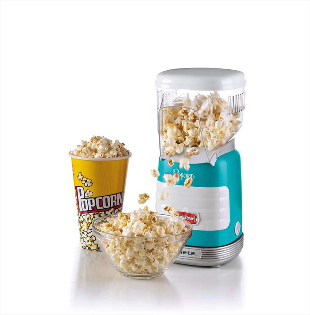 "ARIETE - 2956 Party Time Macchina per popcorn-celeste"
