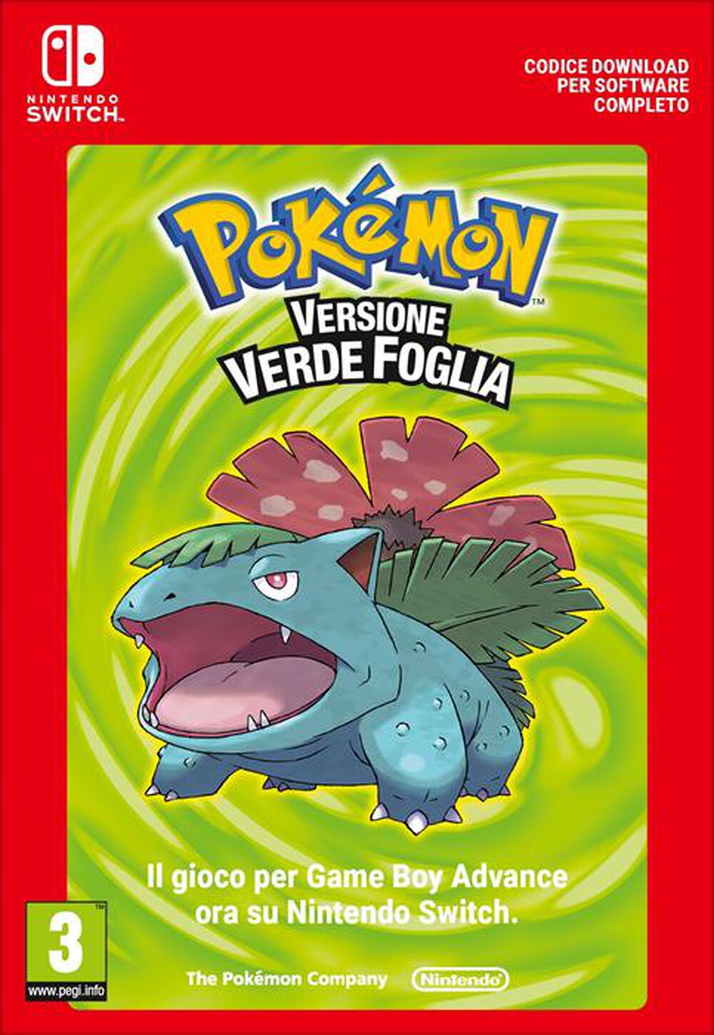 Immagine del prodotto NINTENDO - POK&Eacute;MON VERSIONE VERDE FOGLIA - CODICE DOWNLOAD