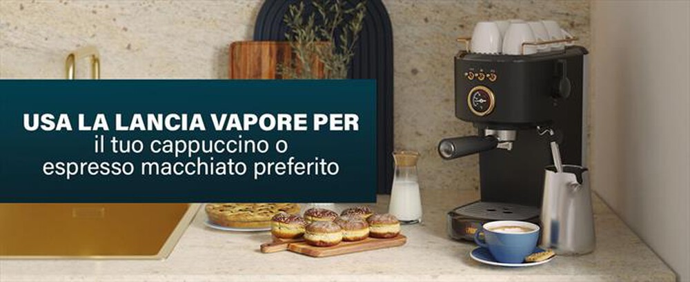 "PRINCESS - MACCHINA CAFFE' ESPRESSO 3 IN 1-Nero / Acciaio-Plastica"
