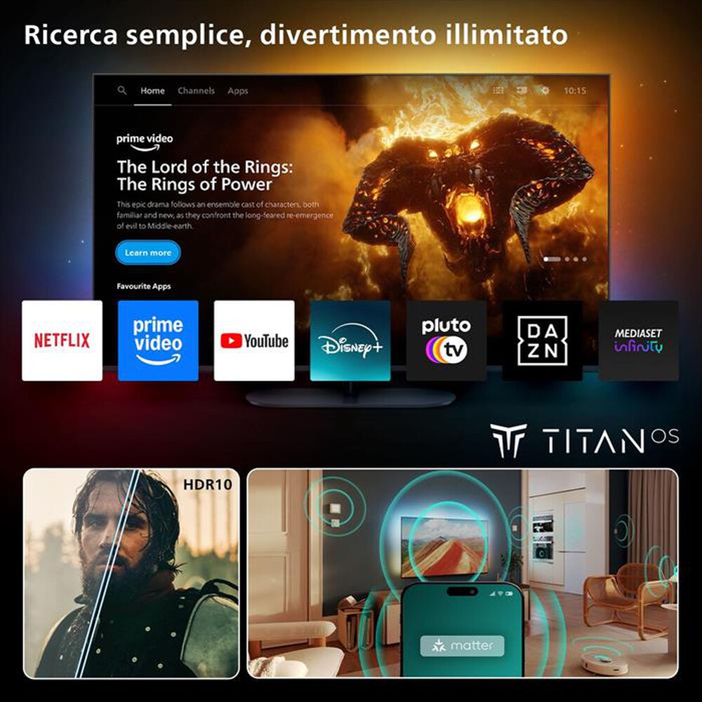 Immagine del prodotto PHILIPS - Smart TV Ambilight FHD 32" 32PFS6900-Black