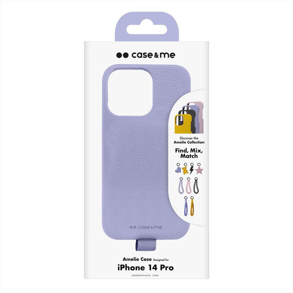 "CASEME - Cover ecoleather CMCOVPUIP1461PL per iPhone 14 Pro-Lavanda"