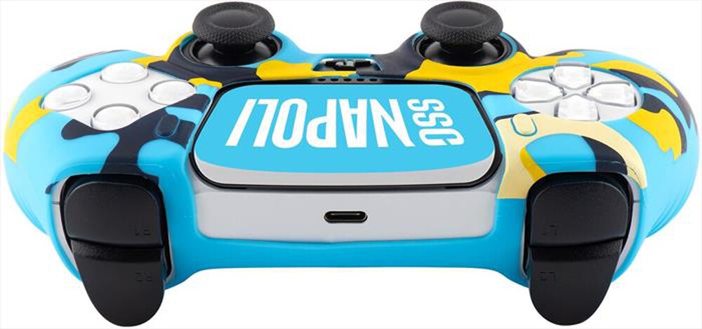 "QUBICK - CONTROLLER SKIN SSC NAPOLI CAMO (PS5)-Azzurro, Nero e Giallo"
