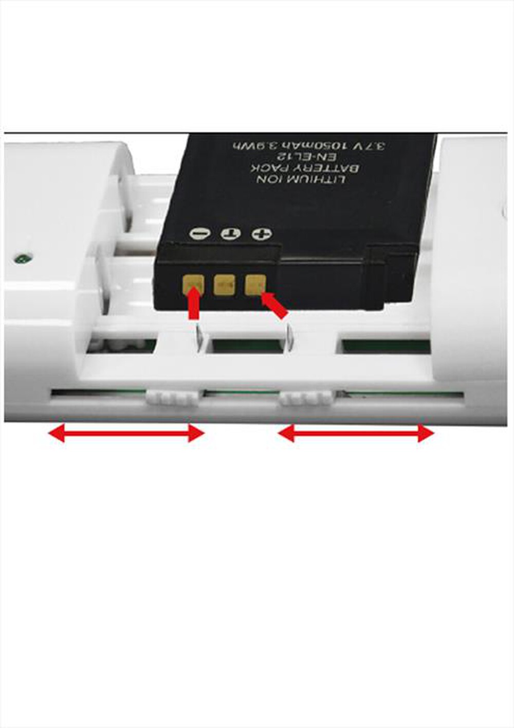 "REPORTER - Carica batterie 80967 per batterie litio e stilo-Plastica Bianca"