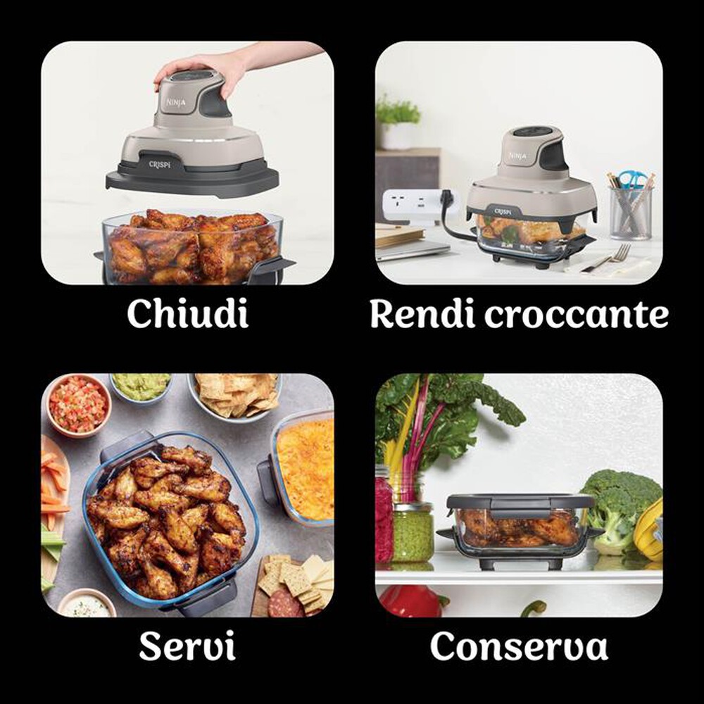 Immagine del prodotto NINJA - FRIGGITRICE AD ARIA IN VETRO PORTATILE CRISPI-Tortora