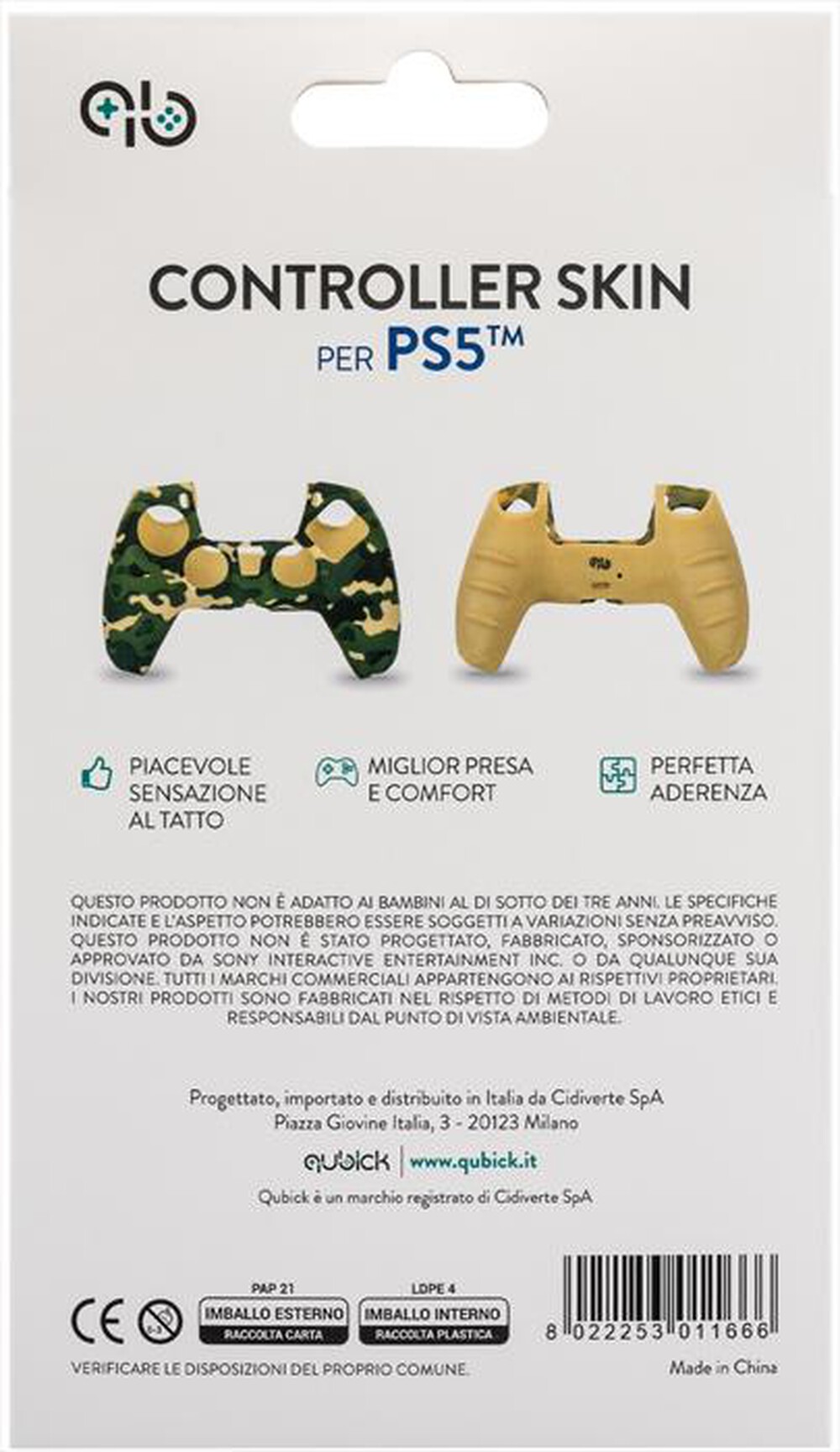 Immagine del prodotto QUBICK - CONTROLLER SKIN JUNGLE CAMO (PS5)