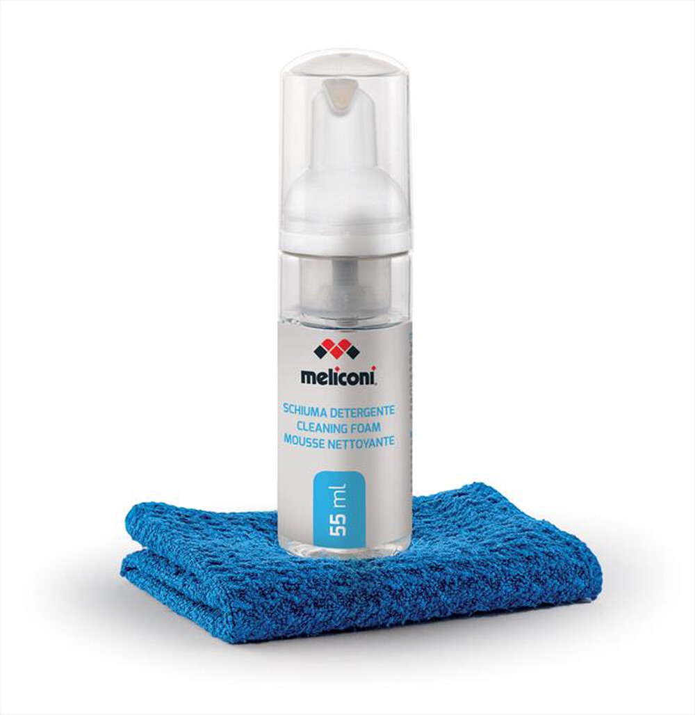 "MELICONI - C55 Schiuma detergente + Panno microfibra-Bianco"