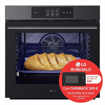 LG - Forno incasso elettrico INSTAVIEW WSED7665B A++-Black Steel