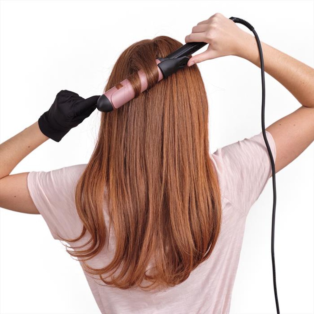 "BABYLISS - Ferro per capelli C453E-Nero/Rosa"