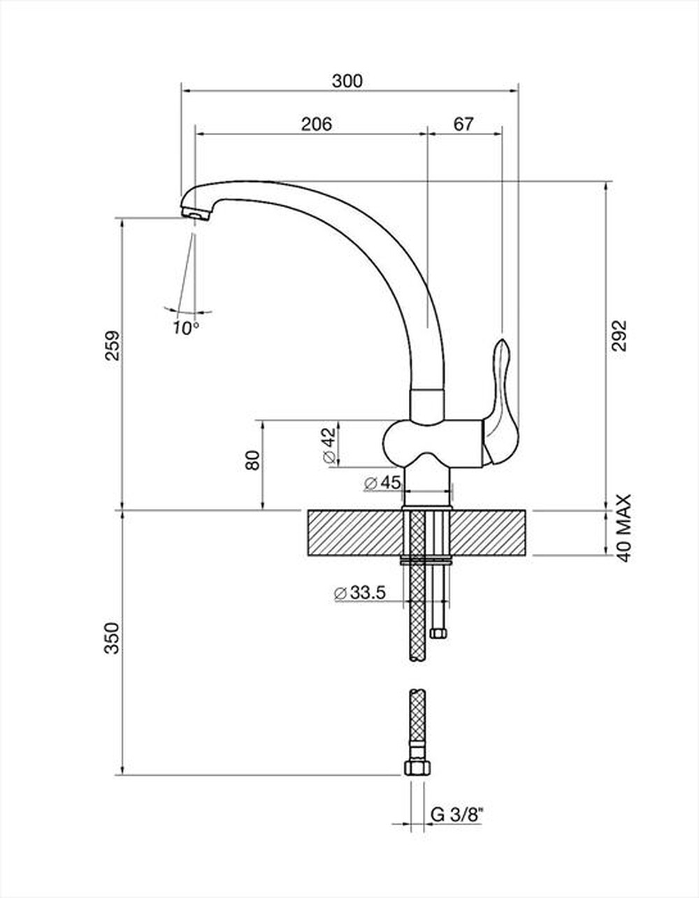 "SMEG - MF8A2 Miscelatore monocomando"