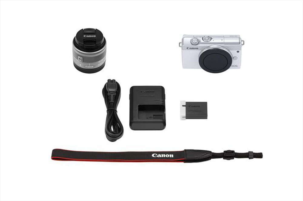 "CANON - EOS M200 WHITE + EF-M 15-45 MM-White/Silver"