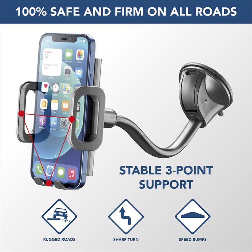 Immagine del prodotto CELLULARLINE - Supporto da Auto BIGCRABDUALFIX-Nero
