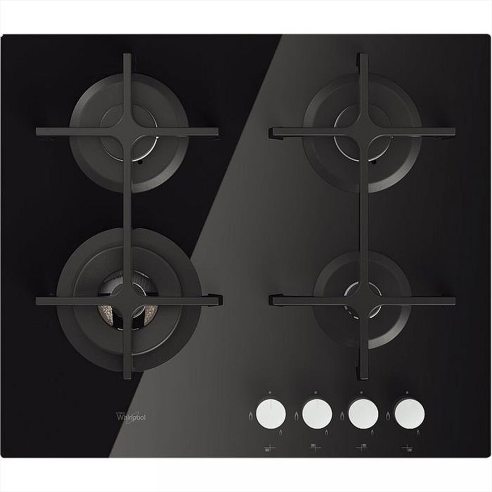 "WHIRLPOOL - Piano cottura a gas GOA 6423/NB 4 fuochi 59cm-Cristallo nero"