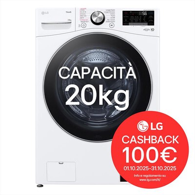 LG - Lavatrice AI DD F0P3020TSWC XL 20kg Classe B-Bianco