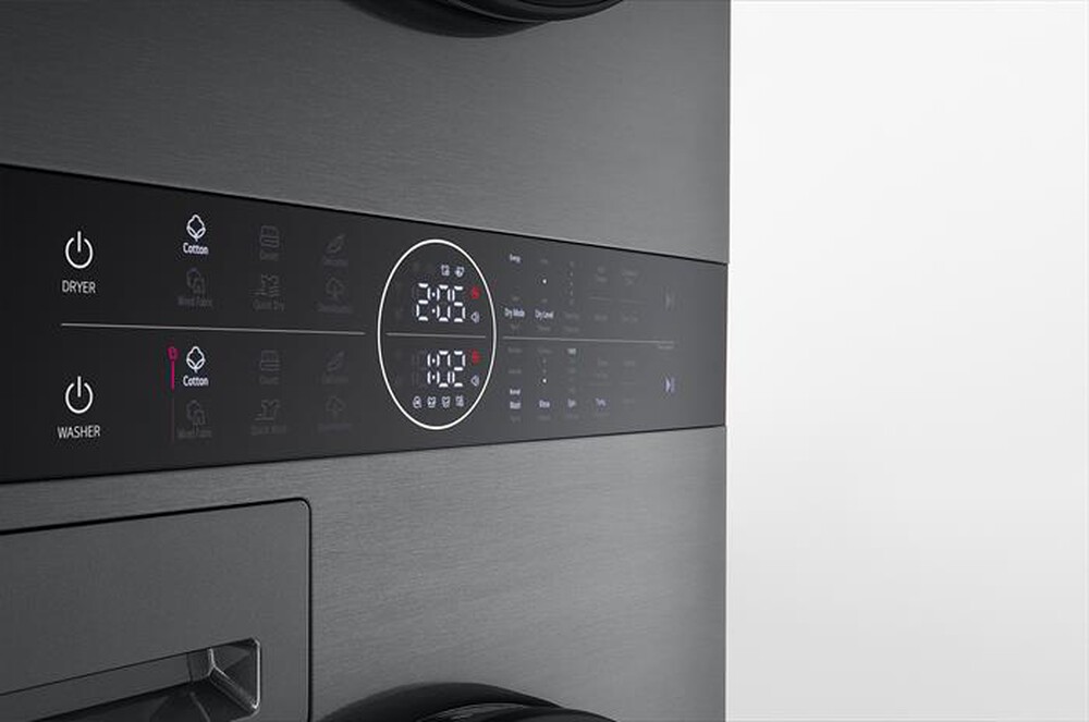 "LG - Lavasciuga WASHTOWER WT1210BBF 12/10 Kg Classe A-Platinum Black"