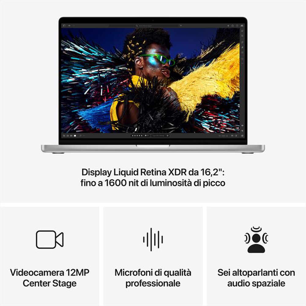 Immagine del prodotto APPLE - MacBook Pro 16'' M4 MAX Core 16 CPU 40 GPU 1TB-Argento
